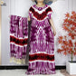 2024 New Style Short Sleeve African Dashiki Tie-dyed Cotton Abaya Caftan Lady Summer Maxi Islam Casual Dresses With Big Scarf