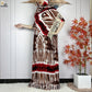 2024 New Style Short Sleeve African Dashiki Tie-dyed Cotton Abaya Caftan Lady Summer Maxi Islam Casual Dresses With Big Scarf
