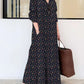 Bohemian Women Sundress Autumn Vintage Long Dress 2023 ZANZEA Lapel Floral Printed Long Sleeve Shirt Vestidos Robe Retro Kaftan