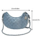 2023 New Denim Fabrics Chain Crossbody Bags Fashion Diffusion Stitching Small Crescent Bags Women's Luxury Underarm Tote Handbag