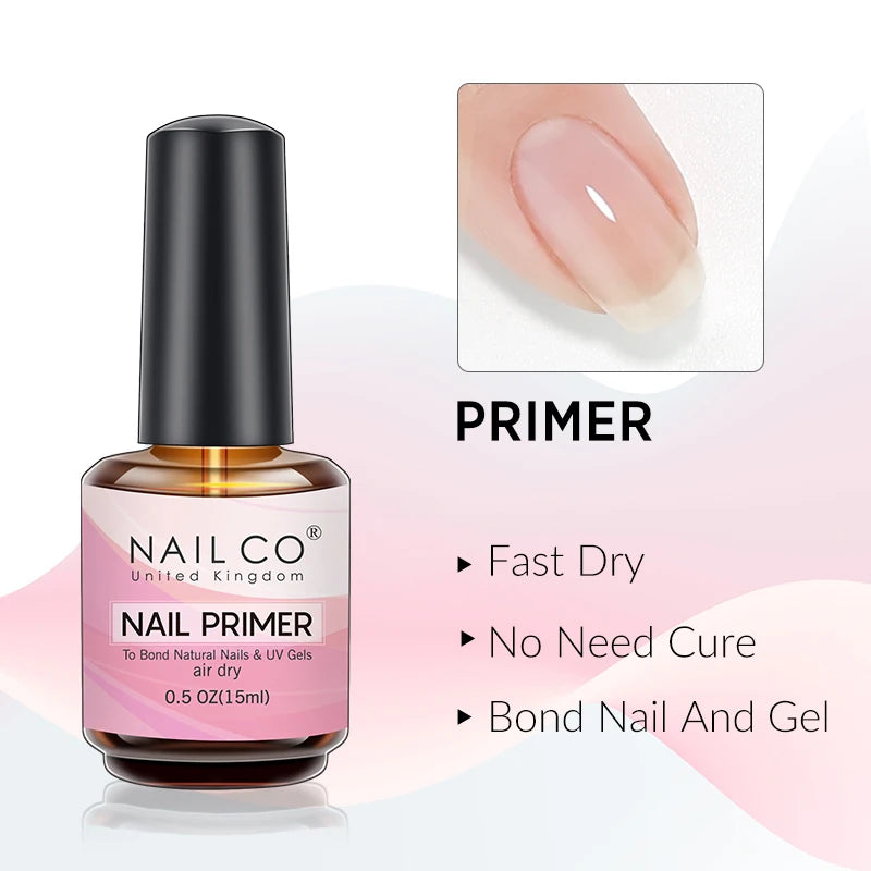 NAILCO 15ml Nail Primer Gel Nail Art Gel Lacquer Nail Decoration Vernis Gel Desiccant Long Lasting No Need To Cure Quick Dry