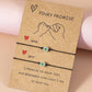 2Pcs/Set Pinky Promise Bracelets Friendship Couple Matching Bracelet Luminous Heart Bead Elastic Rope Valentine's Day Gifts