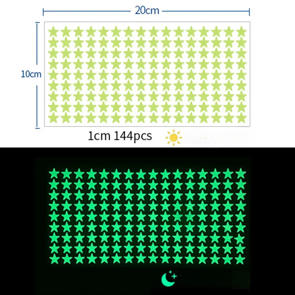 Luminous Wall Stickers for Kids Rooms Dots Stars Ceiling Wall Decals Glowing Stickers Wall Decals Glow In The Dark Home Decor