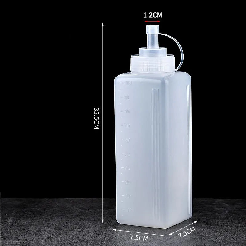 450-1000ml Squeeze Condiment Bottle with Lid  plastic squeeze bottle Jam Salad Dressing Storage Dispenser Kitchen Accessories