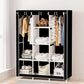 Portable Large Fabric Canvas Wardrobe Canvas Wardrobe With Hanging Rail Sheing Fabric Cloth Cupboard