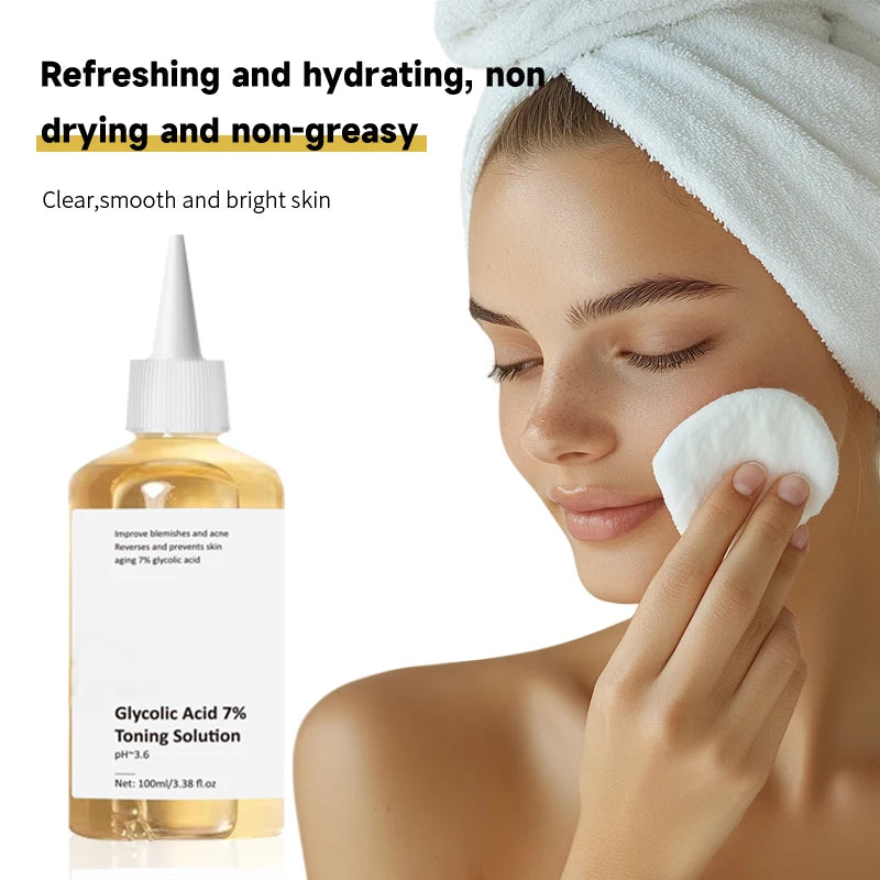 ENVISHA Face Skin Care 100ML Glycolic Acid 7% Toning Solution To Remove Acne And Moisturizing Skin Rejuvenating Deep Hydration