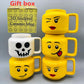 Party Favor Gifts Cute Cartoon Mug for Coffee Milk Tea Ceramic Cup Drinkware with Creative Impish Expression Pattern