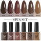 LILYCUTE 6Pcs/set 7ml Coffee Series Gel Nail Polish Kit 125 Colors Manicure Semi Permanent Soak Off UV Nail Art Gel Varnish
