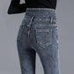 Women jeans Thick Velvet High Waist Skinny Jeans Jeans Winter Warm Plush Stretch Snow Jeans Lady Denim Pants women Trousers