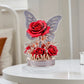 A gift for mom: An eternal souvenir, an acrylic display stand decorated with roses and butterflies. A beautiful gift