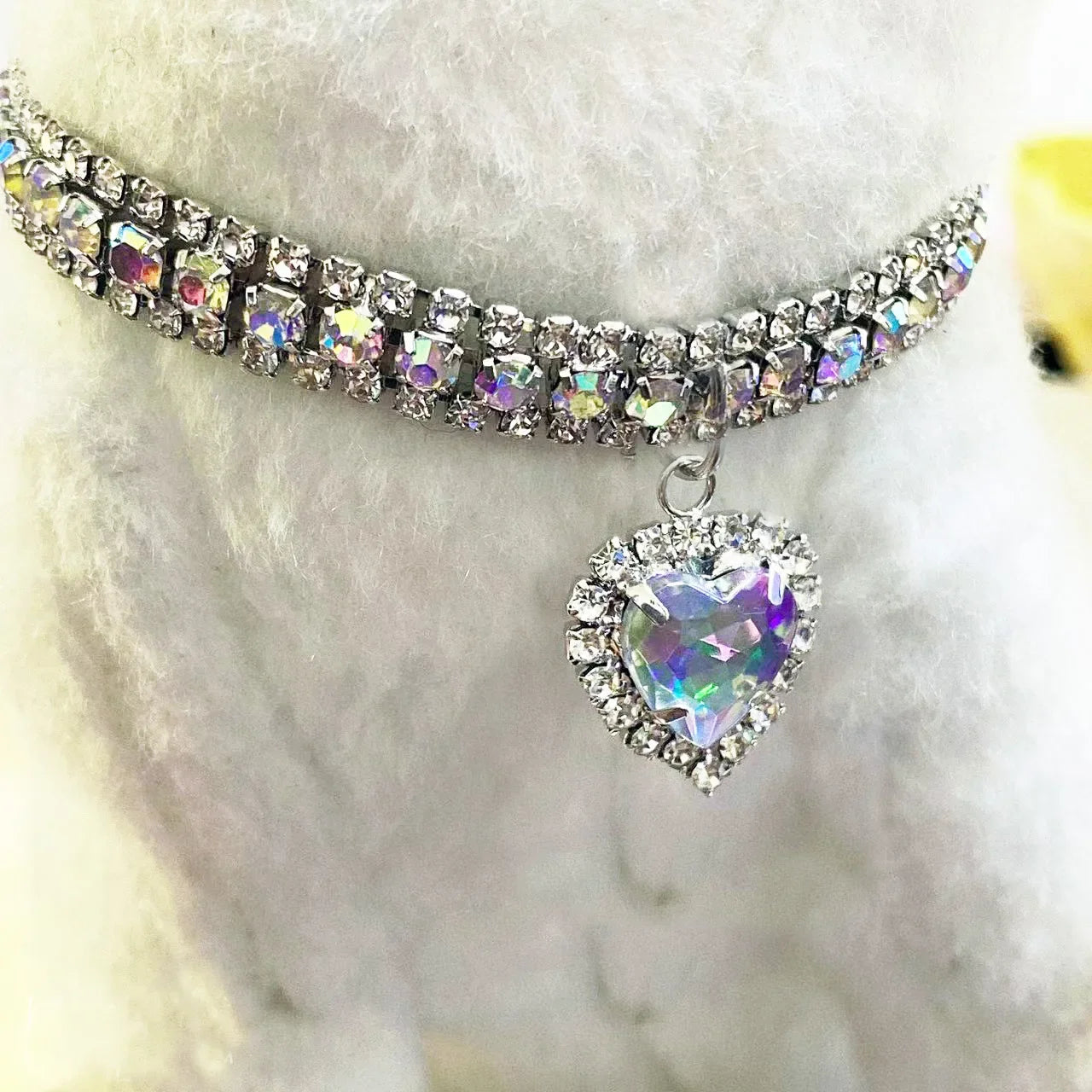 Pet Necklace Love Water Drop Water Diamond Cat Collar Dog Neck Jewelry Exquisite Cute Cat Gem Alloy Puppy Kitten Pet Supplies