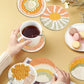 CHENISTORY 6Pcs Punch Needle Coasters Kit for Adults Funny Easy Art Punch Needle Embroidery Kit Christmas Gift Tufted Rug Pads