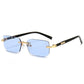 Rimless Sunglasses Rectangle Fashion Popular Women Men Shades Small Square Sun Glasses For Female male Summer Traveling Oculos
