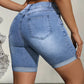 Blue elastic fashion  shorts jeans women's jeans  jeans women