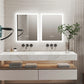LUVODI LED Light Bathroom Mirror Wall Mounted Backlit Touch Mirror Dimmable Defog Vanity Makeup Mirror