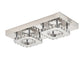 KOMORE Modern Small Crystal LED Ceiling Light, Square / Round for Office, Living Room, Bedroom, Kitchen, Hallway