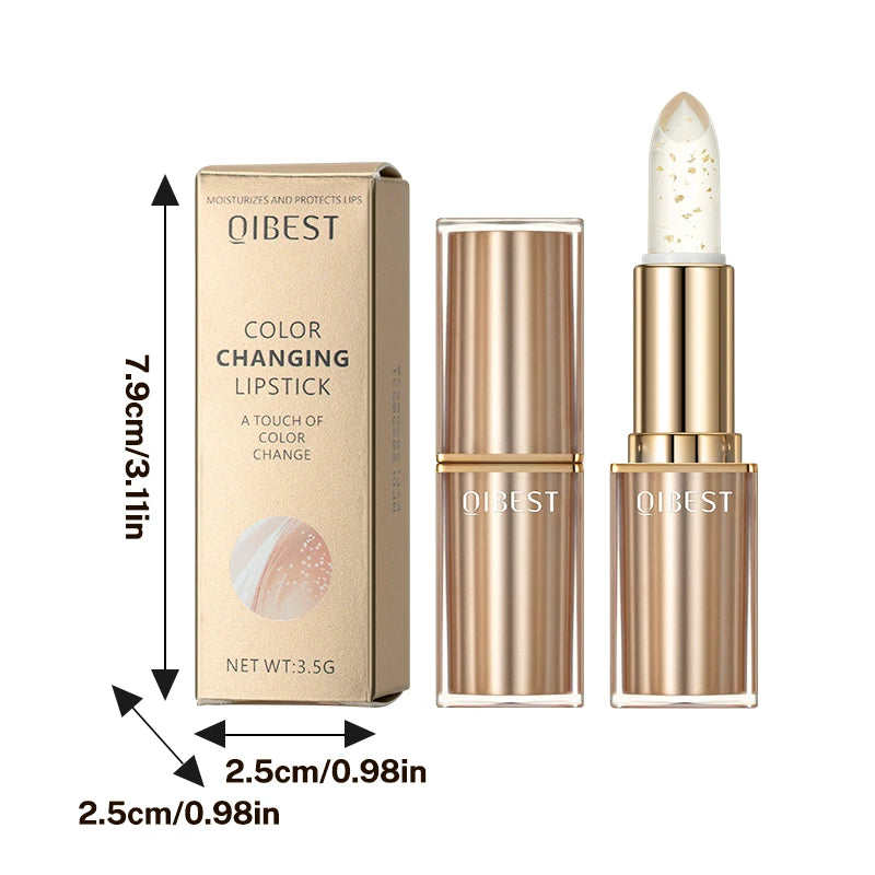 1pc color changing lipstick, moisturizing, non smudging, non staining, waterproof, sweat proof, stain proof, easy to apply