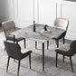 Restaurant Marble Dining Table Serve Table with Metal Legs Island Kitchen Furniture for 4-6 Seats Cafe Shop Desk ( NO CHAIR)