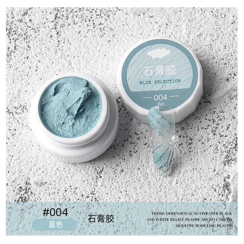 8g Nail Drawing Gel 3D Modeling Gypsum Gel Polish Plaster Glue Art Design DIY Flowers Painted Carved Nail Gel For Manicure Decor