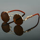 Luxury Retro Oval Metal Sunglasses for Women Men Luxury Fashion Brand Female Sun Glasses Punk Unisex Stylish Shades UV400