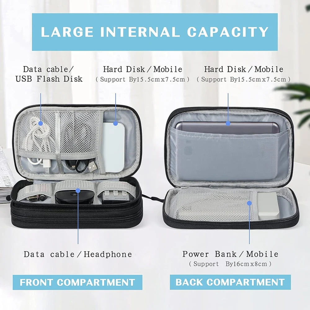 Portable Electronic Accessories Storage Bag Travel Handbag Accessories Protect Bag Cable Chargring Power bank Storage Box Bags