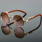 Luxury Retro Oval Metal Sunglasses for Women Men Luxury Fashion Brand Female Sun Glasses Punk Unisex Stylish Shades UV400