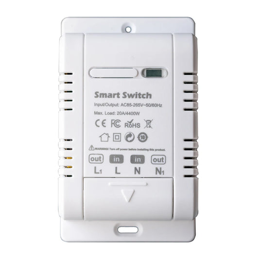 Tuya 20A Smart Switch Circuit Breaker APP Control Power Monitor Overload Protection Works with Alexa Google Home Siri