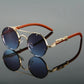Luxury Retro Oval Metal Sunglasses for Women Men Luxury Fashion Brand Female Sun Glasses Punk Unisex Stylish Shades UV400