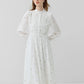 FSLE Flower Dress Autumn 2023 New Sweet Exquisite Women's Long Dress White Women Casual Loose Full Sleeve Dress For Women