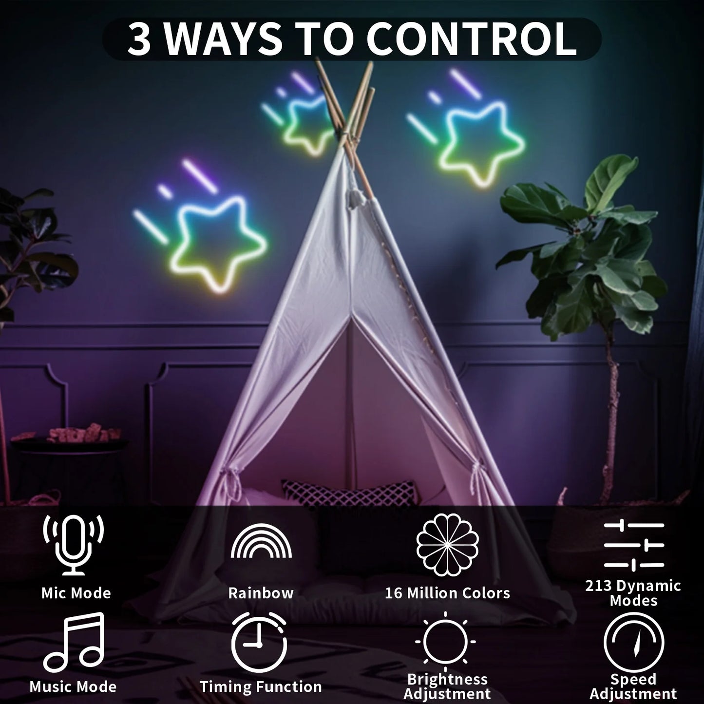 RGB Neon LED Strip 8/16M IP65 Waterproof DIY USB Neon Strip Tuya App Remote Control Flexible Ribbon for Home Decor Lighting