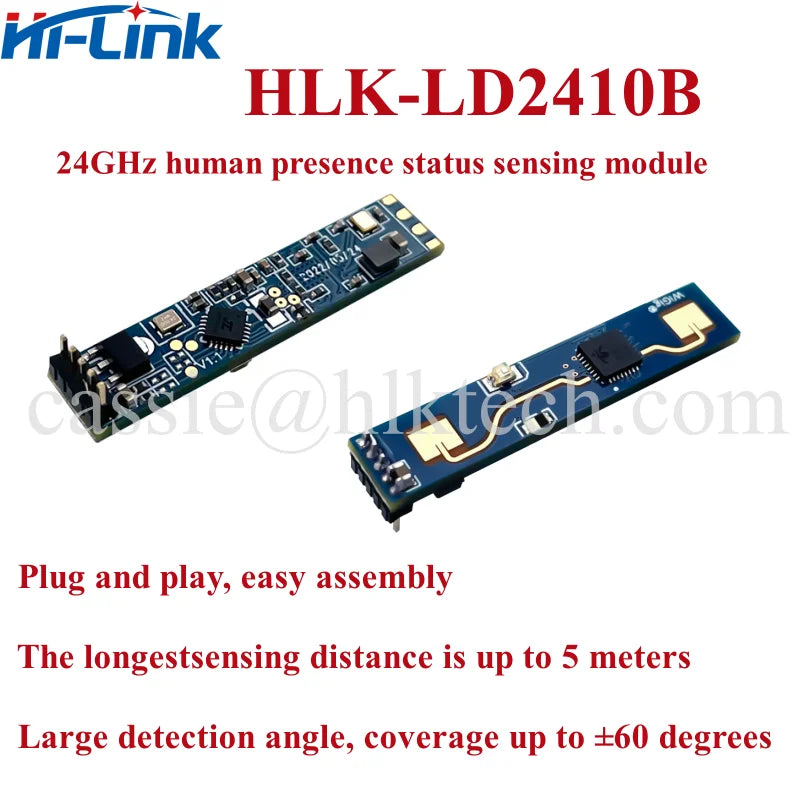 HiLink HLK-LD2410B LD2410C LD2420 LD2450 24Ghz Smart Human Presence Radar Module Multi-level intelligent parameter adjustment