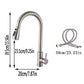Kitchen Stainless Steel Hot and Cold Faucet, Kitchen Sink Pull-out Kitchen Faucet with 3 Functional Nozzles