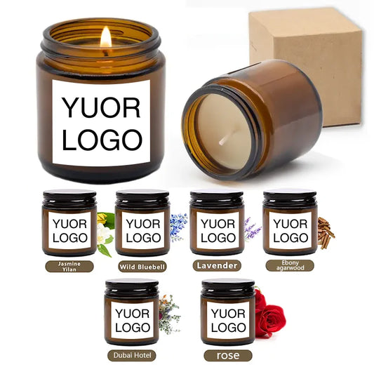 2.5oz/70g Custom Photo Scented Candle Gift-Personal Aromatherapy with Logo/Design Stickers-Birthday Wedding Corporate Present