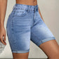 Blue elastic fashion  shorts jeans women's jeans  jeans women