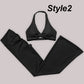 Gym Leggings Women High Waist Flared Pants Cross Waist Sport Tights Ladies Push Up Fitness Leggin Workout Clothes
