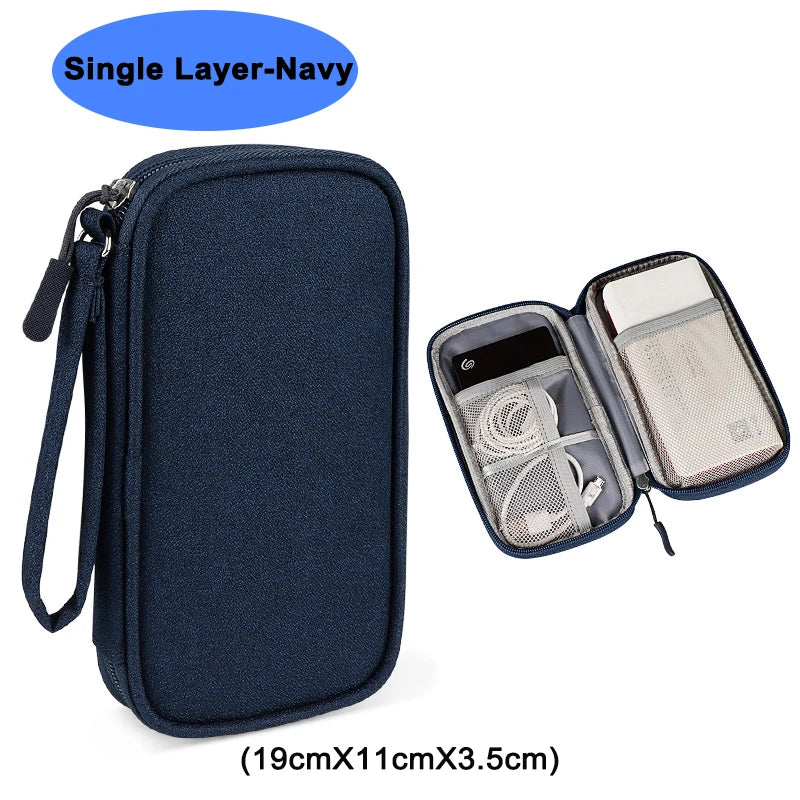 Portable Electronic Accessories Storage Bag Travel Handbag Accessories Protect Bag Cable Chargring Power bank Storage Box Bags