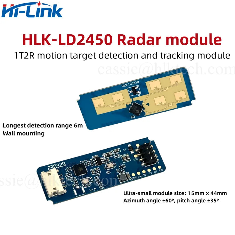 HiLink HLK-LD2410B LD2410C LD2420 LD2450 24Ghz Smart Human Presence Radar Module Multi-level intelligent parameter adjustment
