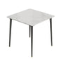 Restaurant Marble Dining Table Serve Table with Metal Legs Island Kitchen Furniture for 4-6 Seats Cafe Shop Desk ( NO CHAIR)