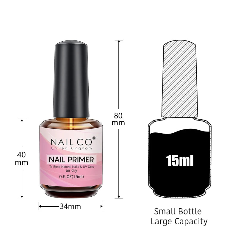 NAILCO 15ml Nail Primer Gel Nail Art Gel Lacquer Nail Decoration Vernis Gel Desiccant Long Lasting No Need To Cure Quick Dry