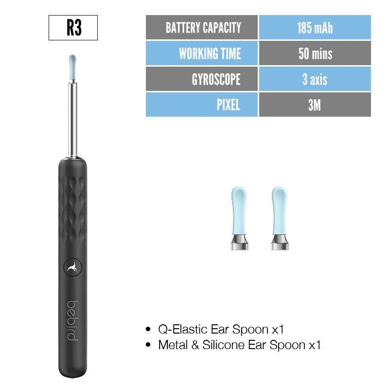 Bebird R1+ R3 T15 M9S Smart Visual Ear Cleaner Otoscope Minifit With 3.5mm  Ear Camera Ear Wax Remover Kit For Ear Health Care