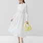 FSLE Flower Dress Autumn 2023 New Sweet Exquisite Women's Long Dress White Women Casual Loose Full Sleeve Dress For Women