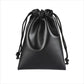 Travel PU Leather Headphone Bags Draw String Bag Black Headset Bag Dust-proof Earphone Cable Pouch Men Women