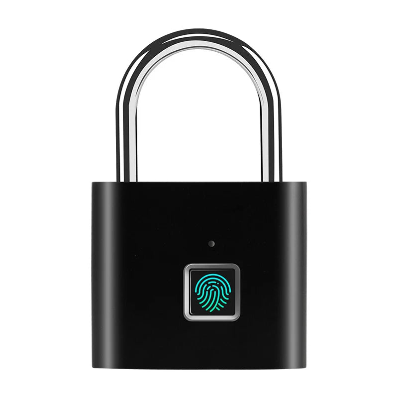 Keyless Smart USB Charging Fingerprint Lock Smart Padlock Waterproof Door Lock 0.3sec Unlock Portable Anti-theft Padlock Zinc
