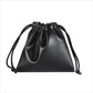 Travel PU Leather Headphone Bags Draw String Bag Black Headset Bag Dust-proof Earphone Cable Pouch Men Women