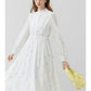 FSLE Flower Dress Autumn 2023 New Sweet Exquisite Women's Long Dress White Women Casual Loose Full Sleeve Dress For Women