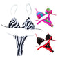 2Pcs/Set Women Bikini Set Halter Lace-Up Sleeveless Bra Braided Rope Swimming Briefs Set Sexy Quick Drying Beachwear