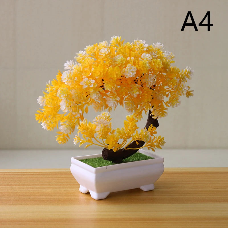 Simulation Fake Potted Bonsai Tree Artificial Plant Desk Ornament Artificial Plant Bonsai Small Tree Pot Home Decoration