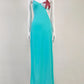 Tosca Starfish Bustier Split Maxi Dress Spaghetti Strap Backless Design Celebrity Party Vacation Sexy Lace-Up Maxi Long Dress