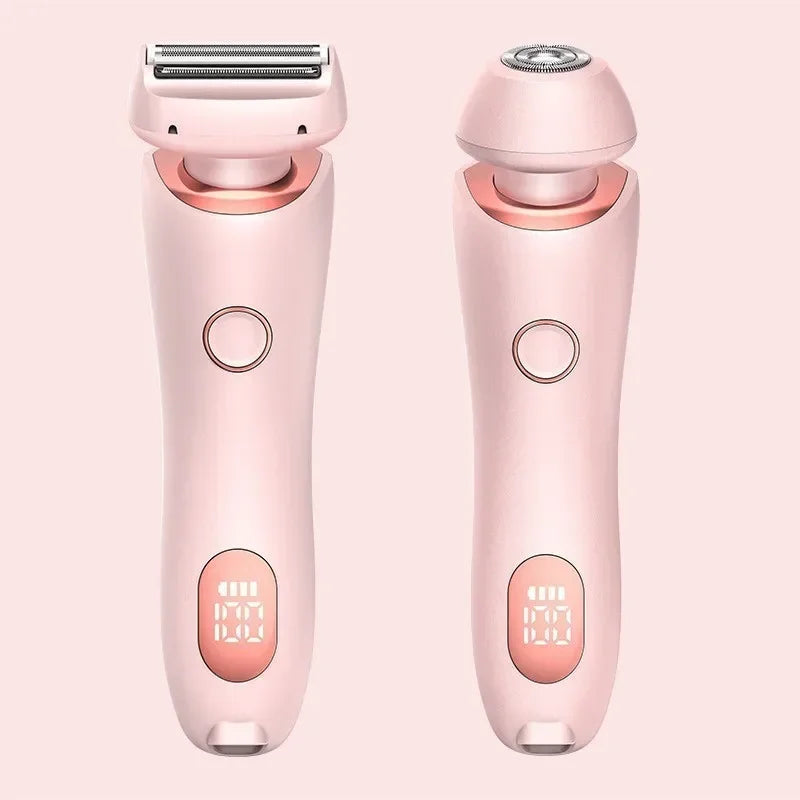 Electric Razors for Women 2 In 1 Bikini Trimmer Face Shavers Hair Removal for Underarms Legs Ladies Body Trimmer IPX7 Waterproof