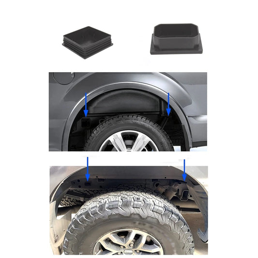 4PCS Frame Tube Hole Plug for Ford F150 F-150 Raptor 2017-2021 Rear Wheel Well Side Cover Accessories